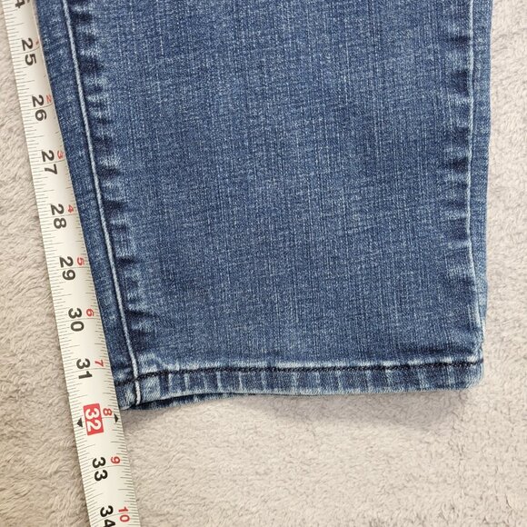 Lucky Brand 221 Straight Jeans Mens 36x32 Blue Denim Stretch Cotton Whiskered - Picture 7 of 13